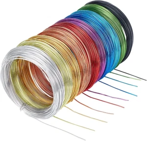 650 Feet 10 Rolls 1mm Aluminum Craft Wire 18 Gauge Flexible Floral Jewelry Be... - Picture 1 of 7