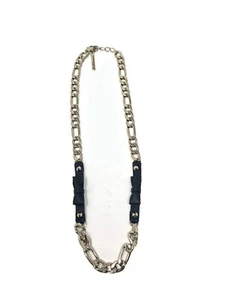 BCBGeneration Gold Tone Chain Necklace w/ Black Bows & Studs BCBG - Picture 1 of 5