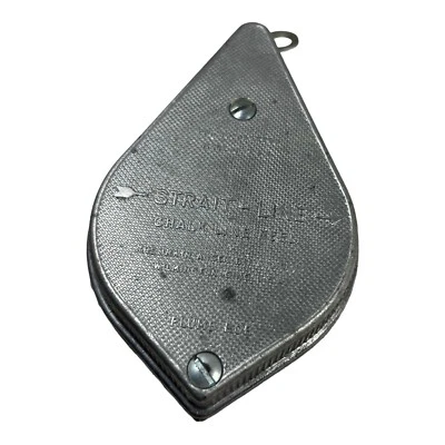 Vintage STRAIT-LINE Chalk Line Reel PLUMB BOB The Irwin Auger Bit Co. Tool - Image 1 of 4