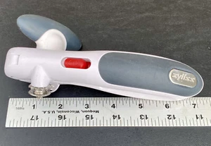 Zyliss Lock N' Lift Can Opener Manual Gray & White with Built-In Magnet - Picture 1 of 5