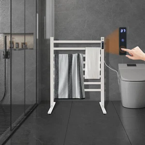 Electric Heated Towel Rack Towel Warmer Rack Towel Warmer Holder Floorstanding - Picture 1 of 24