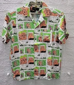 New Teddy Fresh Samuel Finch Short Sleeve Button Up Shirt Multicolor Size Large - Picture 1 of 5