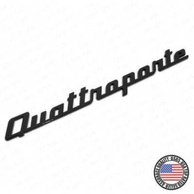 For Maserati Quattroporte Black Trunk Lid Nameplate Logo Emblem Badges Sport - Image 1 of 4