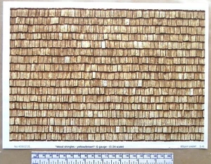 Roof Shingle Paper - Patina - For G Gauge - Scale 1:24 - A4 Sheet - Picture 1 of 6
