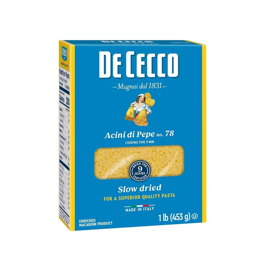 De Cecco Pasta Acini Di Pepe 16 Ounce 3 per Case.