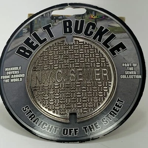 Vintage  New York City Sewer Belt Buckle - Bild 1 von 5