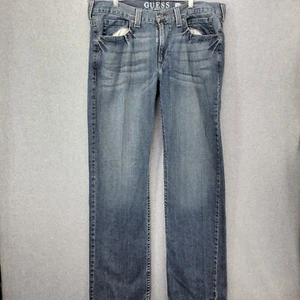 Guess Pasadena Straight Leg Jeans Mens 38x32 Back Flap Pocket y2k vintage - Picture 1 of 17