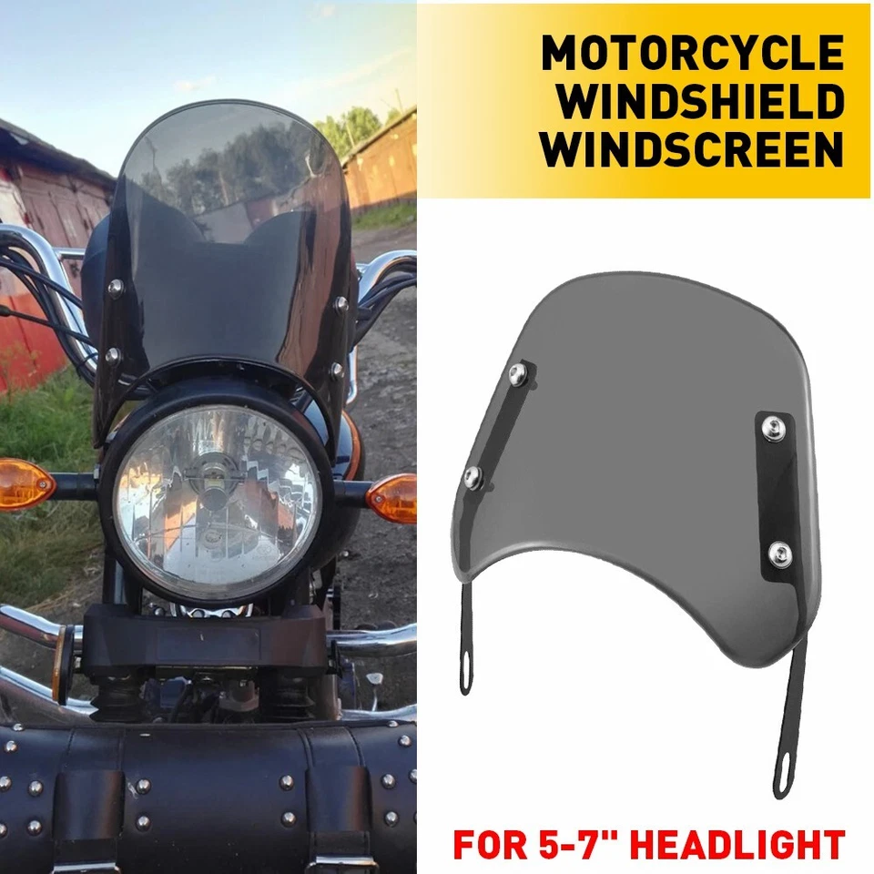 Motorcycle Windshield Front Flyscreen Universal Windscreen Bracket w/Mount 5"-7" - Image 1 of 1