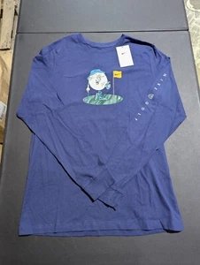 NWT MEN'S NIKE DRI-FIT LS CREW TEE, SIZE: L, COLOR: NAVY (M7) - Picture 1 of 2