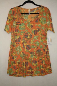 Nueva con etiquetas Camiseta LuLaRoe Perfecta Talla S Burnout Naranja Geométrica Algodón Mezcla - Imagen 1 de 4