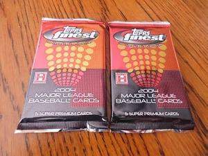 Two 2004 Topps Finest Baseball Factory Sealed HOBBY Foil Packs Willie Mays Auto? - Picture 1 of 3