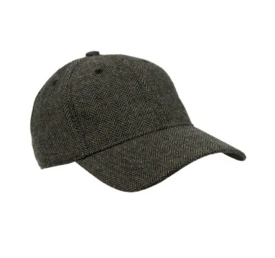 Time and Tru Women's Herringbone Baseball Cap One Size color Black/Charcoal New  - Image 1 of 4