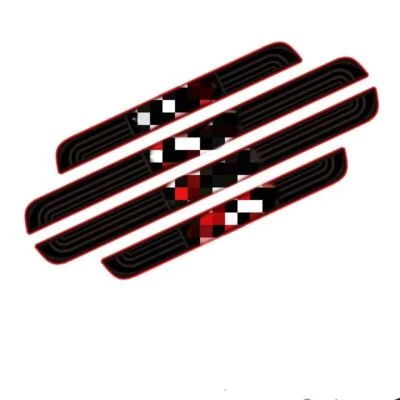 For Kia 4PCS Black Trim Rubber Car Door Scuff Sill Cover Panel Step Protectors Foto 1 de 2