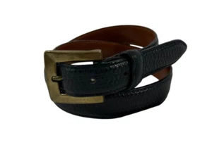 Genuine vintage EMPORIO ARMANI black leather belt XS 26 - Picture 1 of 11