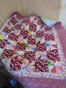 Hand Made Baby Quilt 40" X 36" - Picture 1 of 5