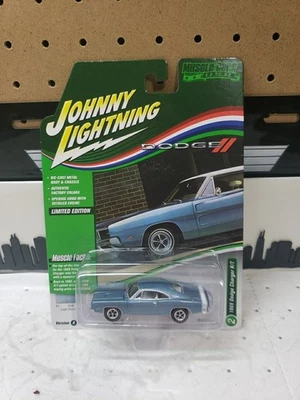 Johnny Lightning 1969 Dodge Charger R/T Muscle Cars USA In Light Blue Poly - Image 1 of 3