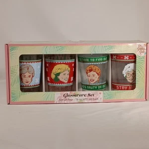The Golden Girls Glaswaren Set 4 Stück je 16 Unzen Sammler Geschenk - Bild 1 von 14