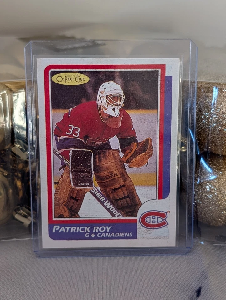 Patrick Roy 1986-87 O-Pee-Chee Rookie #53 OPC Montreal Salón de la fama RC Foto 1 de 4