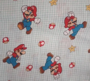 super mario muslin fun fabric length piece 11 x 10 inch USA - Picture 1 of 2