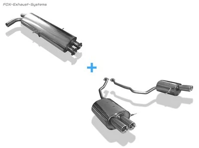 Sistema completo dúplex de Cat BMW X5 E53 4.4i 286 CV 2x76 redondo con ABS Foto 1 de 4