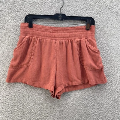Prana Shorts Women Large Burnt Orange Pull On Tencel Coastal Vacation Comfort - Image 1 of 4