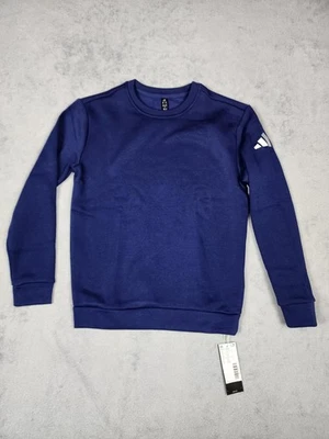 Adidas Sudadera Juvenil 11-12Y Azul Marino Polar Crew Pullover Logo Manga JW6623 Foto 1 de 4