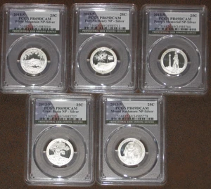 Juego de cuartos de plata S 2013 grado PCGS PR69 DCAM PF NP Parque Nacional - Imagen 1 de 4