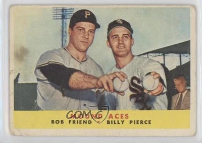1958 Topps Mound Aces ( ) Bob Friend Mound Aces ( ) Billy Pierce #334 - Image 1 of 2