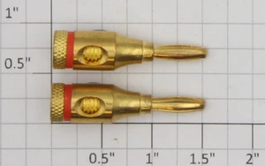 ACME 0701-1 vergoldete Ersatz rote Bananenstecker Enden (2er Beutel) - Bild 1 von 1