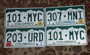 4 Vintage Colorado License Plates - Picture 1 of 1