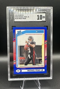 2024 Panini Donruss - Rated Rookie Michael Penix Jr. #308 Blue Press Proof (RC) - Picture 1 of 2