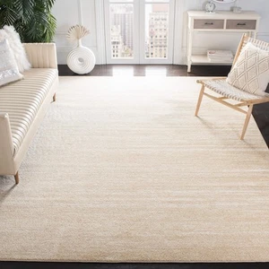 Adirondack Collection Area Rug - 8' x 10', Champagne & Cream, Modern Ombre De... - Picture 1 of 4