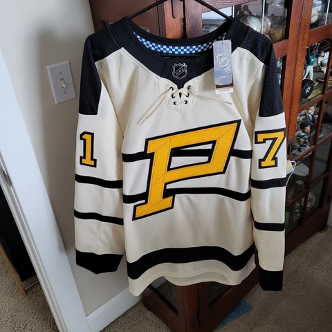 NWT Adidas Evgeni Malkin Penguins 2023 NHL Winter Classic Jersey Cream Size 52 Cover