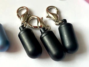Aluminium Adressanhänger Hunde Adresshülse aufschraubbar Sicherheit schwarz 12mm - Bild 1 von 3