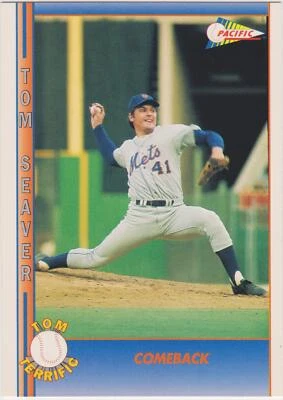 1992 Pacific Seaver Tom Seaver #27 New York Mets Baseball - Image 1 of 2