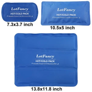 Reusable Hot Cold Compress Gel Ice Pack for Sports Injuries Pain Relief Packs - Picture 1 of 34