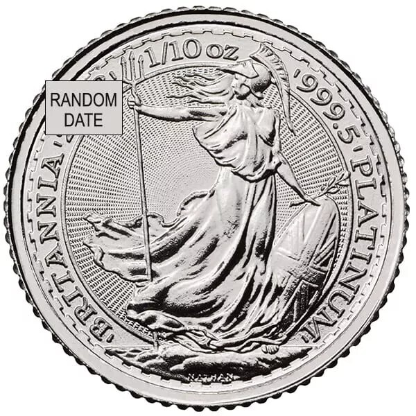 British Royal Mint Uncertified 1/10 oz Precious Metal British Royal Mint Uncertified 1/10 oz Precious Metal