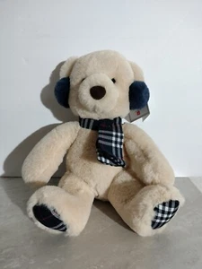 NWT Aurora World Holiday Tartan Nick The Bear Plush Stuffed Animal 12" - Picture 1 of 8