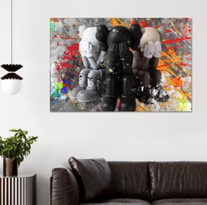 Cartoon Dolls Wall Art Canvas Print Ready To Hang Hypebeast Decor Pop Art Poster - Picture 1 of 12