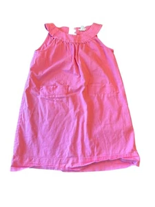 Crewcuts Girls Pink Sleeveless Dress With Pockets & Ruffled Neckline Size L - Picture 1 of 4