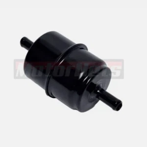 Black Inline Fuel Filter 3/8" Inlet/Outlet Paper Element Chevy Ford Mopar HotRod - Picture 1 of 1