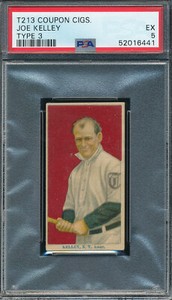 PSA 5 EX T213 JOE KELLEY HOF 1919 TYPE 3 COUPON GRADED PREWAR LOW CENSUS *TPHLC