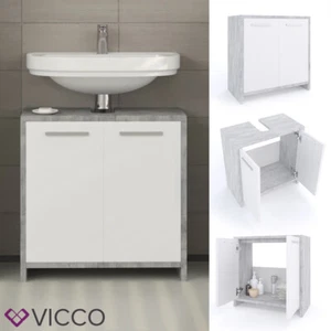 Vicco Mobile sottolavabo Kiko Armadietto per lavandino Cemento - Foto 1 di 8