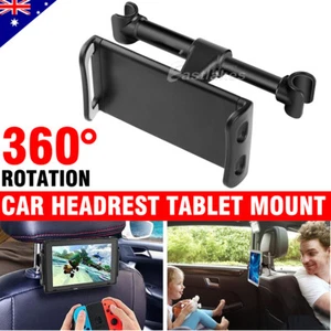 Universal 360° Car Seat Back Headrest Mount Holder for Apple iPad Phone Tablet - Picture 1 of 13