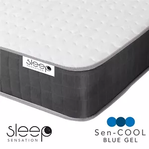Sen Cool Blue Foam Sprung Mattress | 3ft Single to 6ft King | Cooling Foam - Picture 1 of 6