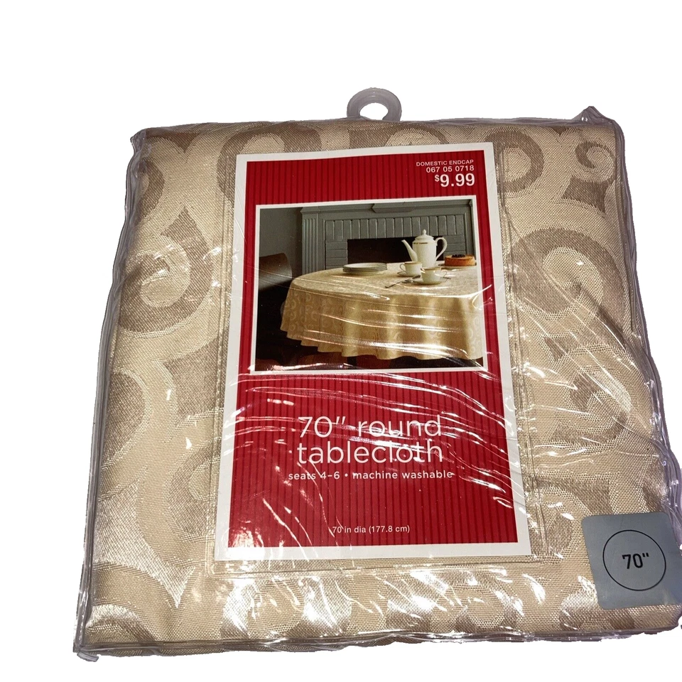 Christmas 2008 Target Classic Tidings Round Tablecloth 70" Seats 4-6 - Image 1 of 4