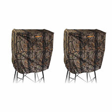 Muddy Steel 7 Foot Tall Quad Pod Blind Kit Roof Enclosure with Windows, (2 Pack)
