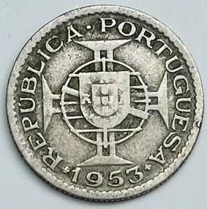 1953 Angola 2-1/2 Escudos KM# 77 Circulated Condition - Picture 1 of 3