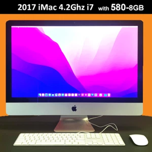 2017 iMac 27 Retina 5K | 4.2 GHz Core i7 | 64GB | 2TB PCIe + 2TB SSD | 580 8GB - Afbeelding 1 van 1