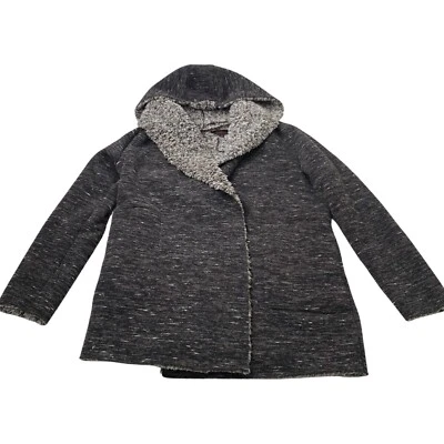 Suéter cárdigan forrado sherpa con capucha Stoic para mujer talla pequeña Foto 1 de 4